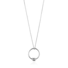 Load image into Gallery viewer, Silver Modern Circle Necklace