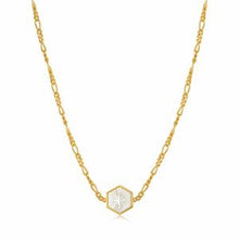 Load image into Gallery viewer, Compass Emblem Gold Figaro Chain Necklace