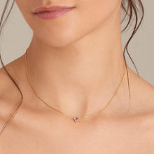 Load image into Gallery viewer, Gold Lapis Star Necklace