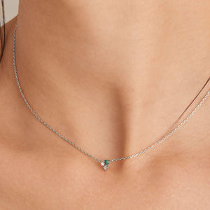 Silver Malachite Star Necklace