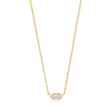 Load image into Gallery viewer, Gold Sparkle Emblem Chain Necklace