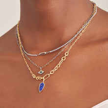 Load image into Gallery viewer, Silver Sparkle Chain Interlock Necklace
