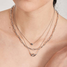Load image into Gallery viewer, Silver Paperclip Chunky Chain Necklace