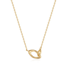 Load image into Gallery viewer, Gold Wave Link Necklace