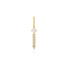 Load image into Gallery viewer, Gold Kyoto Opal Sparkle Bar Charm
