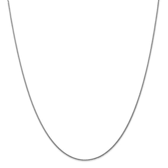 14k WG 1mm D/C Spiga with Lobster Clasp Chain