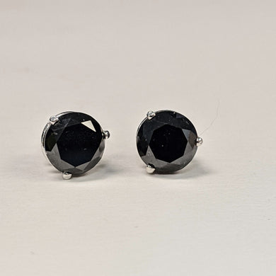 4.33ctw Black Diamond Studs 3p 14KW