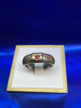 Load image into Gallery viewer, Garnet and Gold Sterling Silver Ring