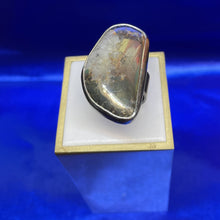 Load image into Gallery viewer, Pyrite in Quartz Free Form Ring