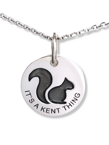 "IT'S A KENT THING" Black Squirrel Medallion Style Necklace-Small