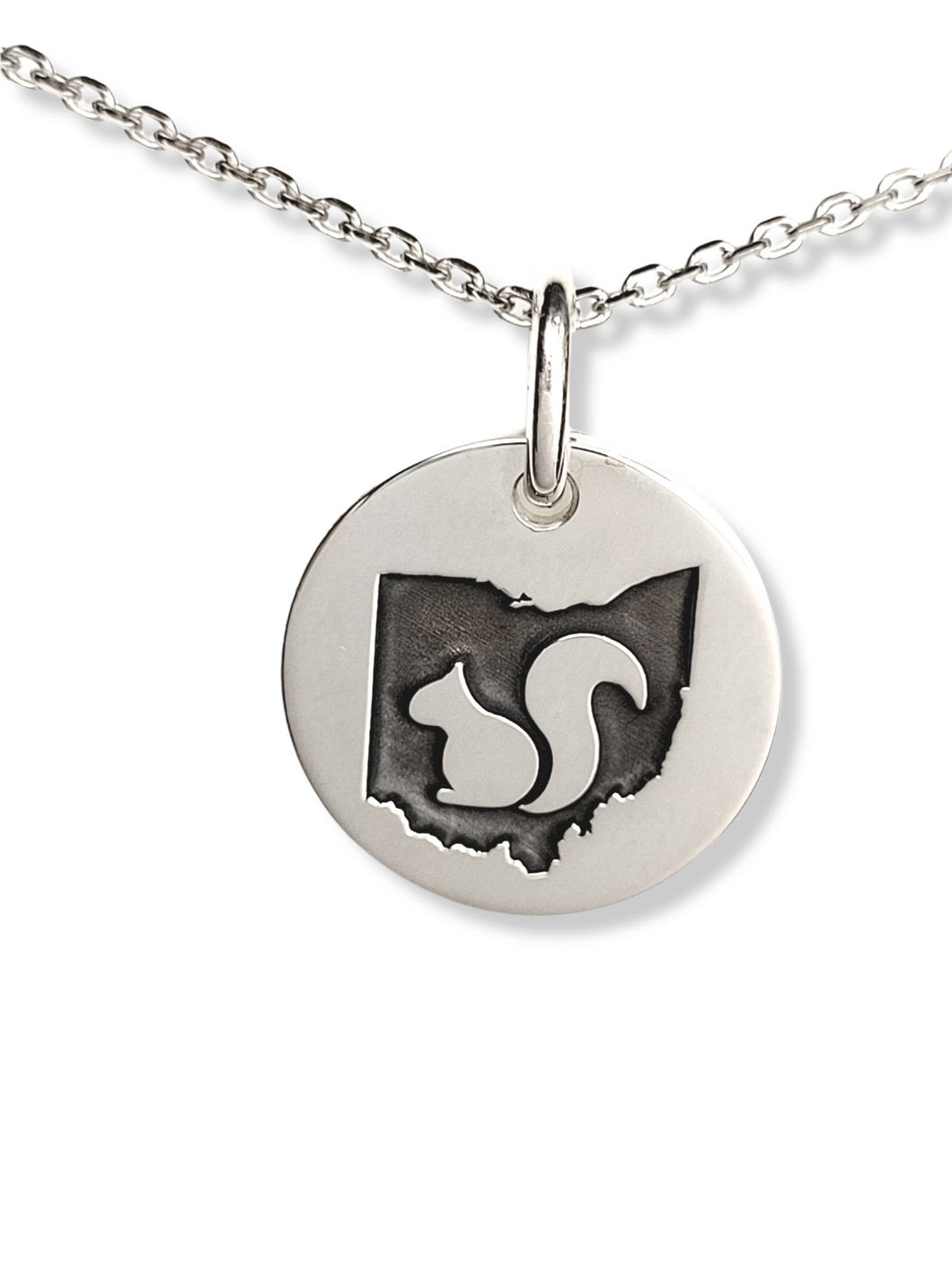 Ohio Squirrel Style Medallion Style Necklace-Small