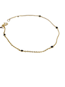 18k yellow gold and sapphire bracelet