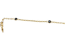 Load image into Gallery viewer, 18k yellow gold and sapphire bracelet