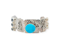 Load image into Gallery viewer, Sterling Silver Turquoise and Blue Topaz Bracelet