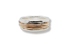 Load image into Gallery viewer, Rose Gold Filled and Sterling Silver Ring