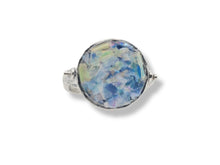 Load image into Gallery viewer, Sterling Silver Roman Glass Reversible Ring