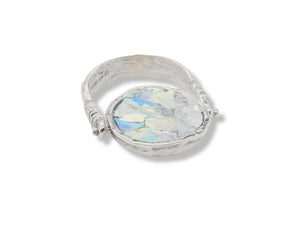 Sterling Silver Roman Glass Reversible Ring