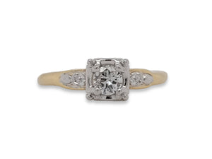 Estate 14k TT Engagement Ring .20ct