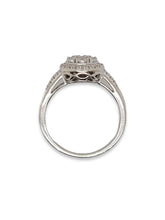 Load image into Gallery viewer, Sterling Silver 0.10ctw Diamond Halo Ring