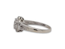 Load image into Gallery viewer, Sterling Silver 0.10ctw Diamond Halo Ring