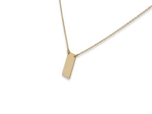 Load image into Gallery viewer, 14KY Rectangle Tab Necklace