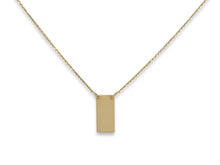 Load image into Gallery viewer, 14KY Rectangle Tab Necklace