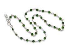 Load image into Gallery viewer, Chrome Diopside Station Necklace