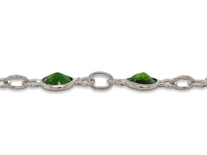 Chrome Diopside Station Necklace