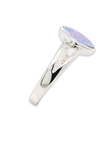 Sterling Silver Australian Opal Doublet Ring