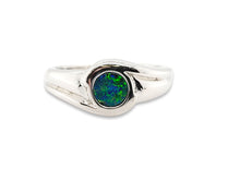 Load image into Gallery viewer, Sterling Silver Australian Opal Doublet Ring