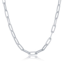 Load image into Gallery viewer, Sterling Silver Paperclip Chain 22&quot;