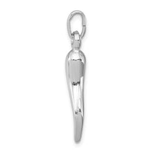 Load image into Gallery viewer, Sterling Silver Rhodium-plated Italian Horn Charm