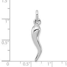 Load image into Gallery viewer, Sterling Silver Rhodium-plated Italian Horn Charm