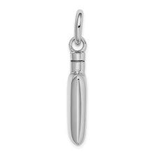 Load image into Gallery viewer, Sterling Silver Rhodium-plated Polished Rectangular Ash Holder Pendant