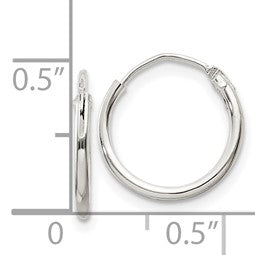 Sterling Silver 1.3mm Hoop Earrings