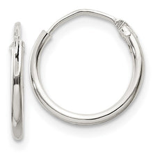 Load image into Gallery viewer, Sterling Silver 1.3mm Hoop Earrings