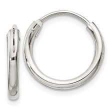 Load image into Gallery viewer, Sterling Silver 2mm Hoop Earrings
