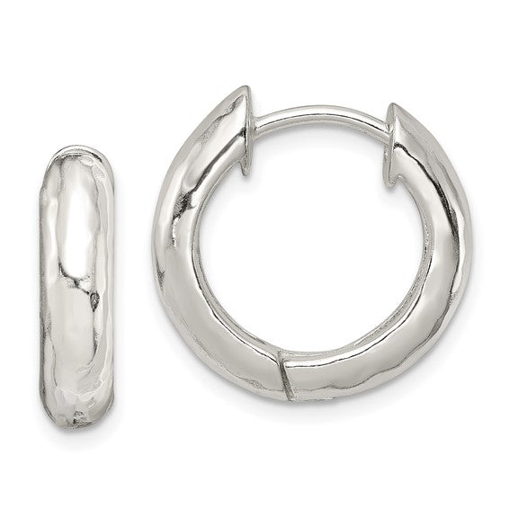 Sterling Silver Hinged Hoop Earrings