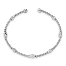Load image into Gallery viewer, Sterling Silver Rhodium-plated Diamond Cut Bangle