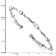 Load image into Gallery viewer, Sterling Silver Rhodium-plated Diamond Cut Bangle