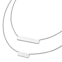 Load image into Gallery viewer, Sterling Silver Double Bar Necklace