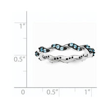 Load image into Gallery viewer, Sterling Silver Lt. Swiss Blue Topaz Eternity Ring
