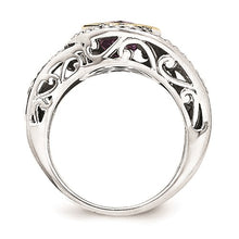 Load image into Gallery viewer, Sterling Silver with 14k Amethyst Ring