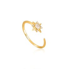 Load image into Gallery viewer, Gold Midnight Star Adjustable Ring