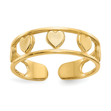 Load image into Gallery viewer, 14k Heart Toe Ring