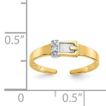 Load image into Gallery viewer, 14k .01ct Diamond Buckle Toe Ring