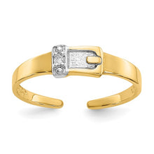 Load image into Gallery viewer, 14k .01ct Diamond Buckle Toe Ring