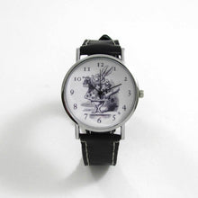 Load image into Gallery viewer, Alice in Wonderland Black Leather Wrist Watch - TheExCB