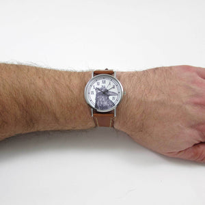 Raven King Brown Leather Wrist Watch - TheExCB