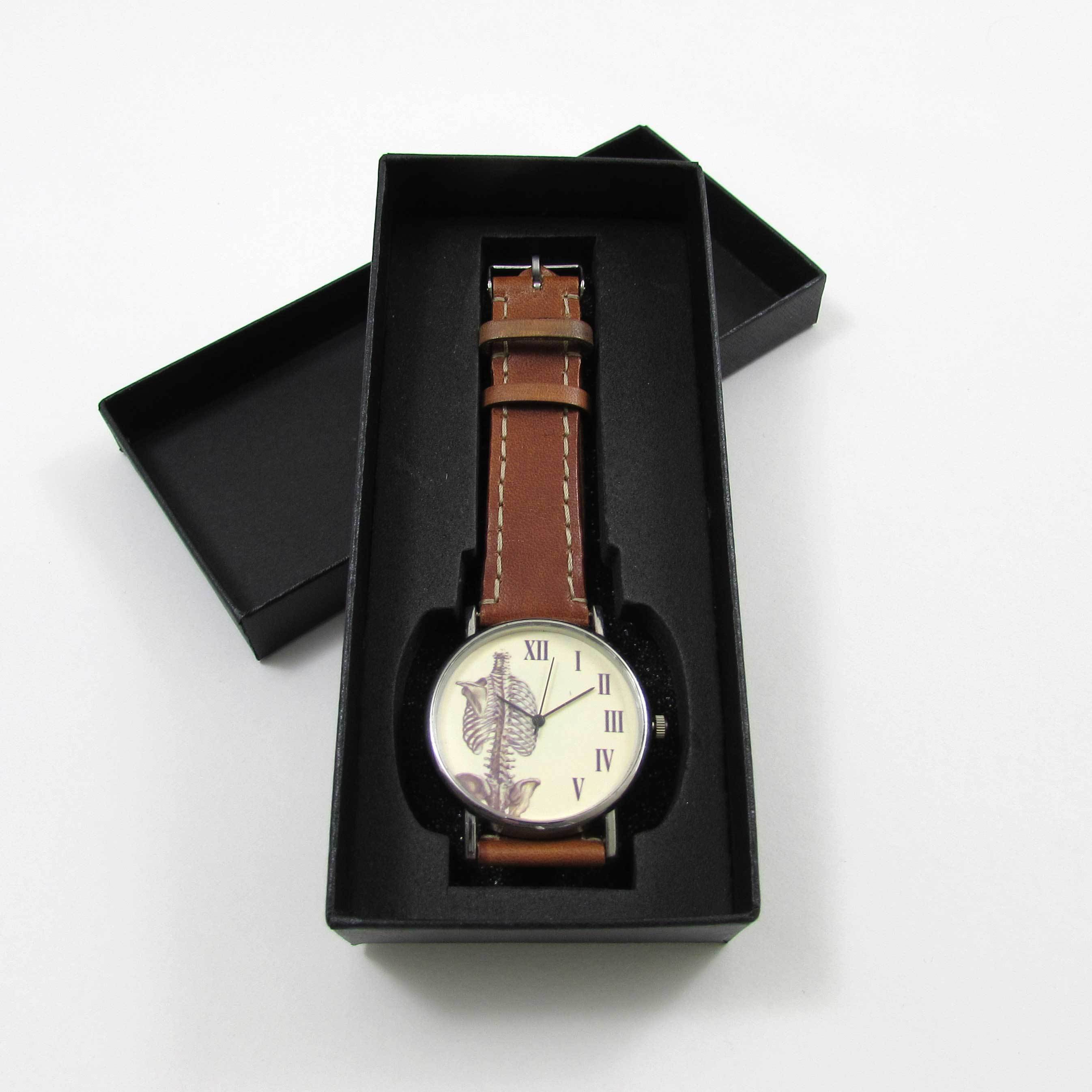 Anatomical Rib Brown Leather Wrist Watch - TheExCB